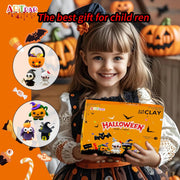 Spooktacular Kids Halloween Air Dry Clay Craft Kit - 12 Vibrant Colors for Creative Fun!