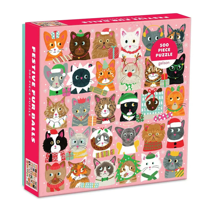 Festive Furballs 500-Piece Puzzle