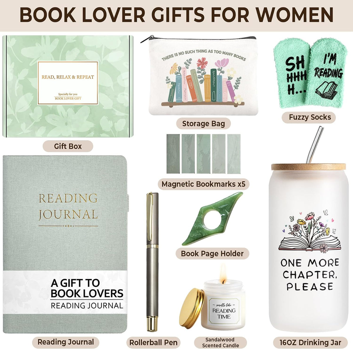 Book Lover Gifts for Women Bookish Accessories Reading Lovers Bookworm Gift